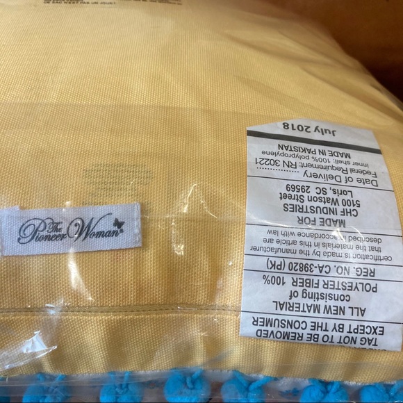 NWT The Pioneer Woman Throw Pillow 18 x 18 - Picture 6 of 11